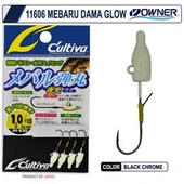 Owner 11606 JH-83G Mebaru Dama Glow Lrf Jig Head  1.5 GR - 3