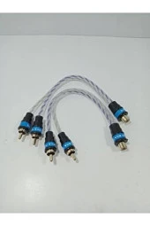 POZART AUDİO SYSTEMS Oto Anfi Rca Çoklayıcı Y Kablo 1Dişi Giriş 2Erkek Çıkış 2adet Gönderim Sağlanacaktır - 1
