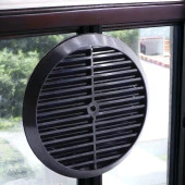 Doğalgaz Havalandırma Yuvarlak Mutfak Cam Menfezi Siyah 18 cm Hava Akış Kanalı Güvenlik Gaz Kaçağı thumbnail 6