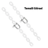 Kilitli Karabina U Tipi Zincir Kilidi 6 mm Kilit Salıncak Askısı Ek Bağlantı Parça Aparat 2 Adet thumbnail 5