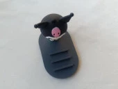 Telefon Tutucu Sanrio Kuromi Silikon Telefon Standı Karakter Figür Oyuncak thumbnail 6