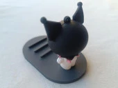 Telefon Tutucu Sanrio Kuromi Silikon Telefon Standı Karakter Figür Oyuncak thumbnail 8