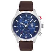 U.S. POLO ASSN. USPA1014-09 KAHVERENGİ DERİ KORDON ERKEK KOL SAATİ - 1