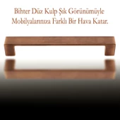 128 mm Eskitme Antik Bakır Bihter Düz Metal Mobilya Mutfak Çekmece Kapak Dolap Kulpu Kulbu Kulpları - 3