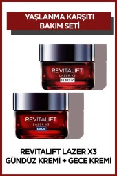 LOreal Paris Revitalift Lazer X3 Yoğun Yaşlanma Karşıtı Gündüz Bakım Kremi Gece Bakım Kremi 50 ml thumbnail 1