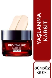 LOreal Paris Revitalift Lazer X3 Yoğun Yaşlanma Karşıtı Gündüz Bakım Kremi Gece Bakım Kremi 50 ml thumbnail 2