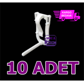 Kalamar Kemiği Tutacağı Tünekli 10 Adet - Kalamar Kemiği Sebze Meyve Takma Aparatı - Kalamar Askısı thumbnail 1