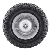 El Arabası Yük Taşıma Tekeri Siboplu Bilyeli Rulmanlı Havalı Dublex 350x70 mm Çelik Jant Tekerlek - 3