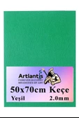 Yeşil Keçe 50x70 cm 2.0 mm 1 Adet Renkli Hobi Keçesi Elişi Keçesi Anasınıfı Kreş Okul Öncesi - 1
