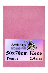 Pembe Keçe 50x70 cm 2.0 mm 1 Adet Renkli Hobi Keçesi Elişi Keçesi Anasınıfı Kreş Okul Öncesi - 1