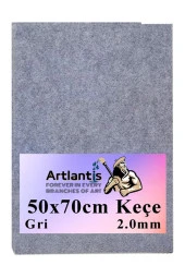 Gri Keçe 50x70 cm 2.0 mm 1 Adet Renkli Hobi Keçesi Elişi Keçesi Anasınıfı Kreş Okul Öncesi - 1