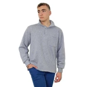 Persmont ÜPS04K Gri Üç İplik Polo Yaka Sweat  2XL - 1