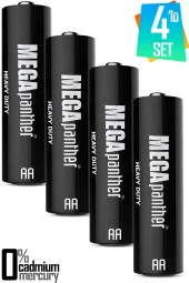 4lü AA R6 Kalın Kalem Pil Saat Pili Zn-C 1.5V - 1