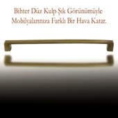 Düz Eskitme Antik Sarı Bihter Metal 224 mm Mobilya Mutfak Çekmece Dolap Dolabı Kulpu Kulbu Kulpları thumbnail 3