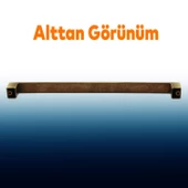 Düz Eskitme Antik Sarı Bihter Metal 224 mm Mobilya Mutfak Çekmece Dolap Dolabı Kulpu Kulbu Kulpları thumbnail 4