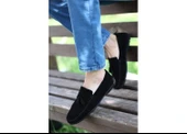 Tomiross Erkek Siyah Süet Günlük Loafer Babet Ayakkabı LFRPSKL-4230 - 3