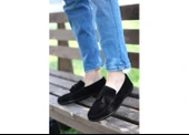 Tomiross Erkek Siyah Süet Günlük Loafer Babet Ayakkabı LFRPSKL-4230 - 2