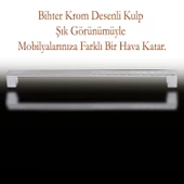 Bihter Mobilya Mutfak Dolabı Çekmece Dolap Kapak Kulpu Kulbu Metal Kulpları Siyah (224 MM-22.4 CM) thumbnail 3
