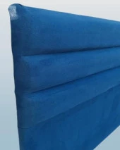 Başlık 90343 DK Çift Kişilik 120 Tay Tüyü Mavi Kumaş Yatay Dilimli Model ElYapım - 5