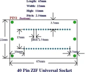 40 Pin Zif Soket Kilitli - 3