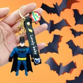 Batman 3D Silikon Anahtarlık Gold Metal thumbnail 2