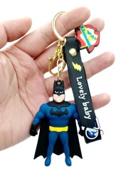 Batman 3D Silikon Anahtarlık Gold Metal thumbnail 6