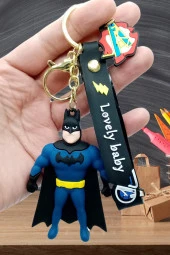 Batman 3D Silikon Anahtarlık Gold Metal thumbnail 9