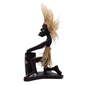 Ahşap Primitif Aborjin Davulcu El Yapımı thumbnail 4