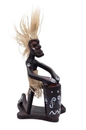 Ahşap Primitif Aborjin Davulcu El Yapımı thumbnail 6