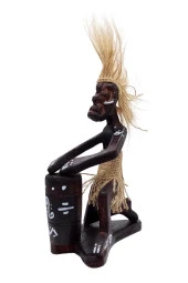 Ahşap Primitif Aborjin Davulcu El Yapımı thumbnail 10