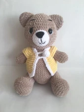 Cingöz Ayıcık Amigurumi Organik Oyuncak - 1