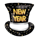 Yılbaşı Yeniyıl Dekorasyonu Helyuma Uyumlu Happy New Year Şapka Folyo Balon - 1