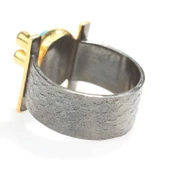 925 Ayar Gümüş Oval Firuze Taşlı Yüzük thumbnail 4