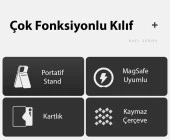 Polham 3in1 iPhone 14 Pro İle Uyumlu Deri Kılıf, Kartlık ve Stant, Kamera Korumalı Cüzdanlı Kılıf - 3