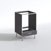 Kenzlife ankastre modülü kabini polonyum gri fırın ocak dolabı özel boy ayarlı ayaklı kapaklı thumbnail 3