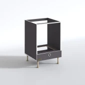 Kenzlife ankastre modülü kabini nobelyum gri fırın ocak dolabı özel boy ayarlı ayaklı kapaklı thumbnail 3