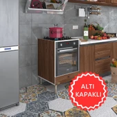 Kenzlife ankastre modülü kabini tulyum cvz fırın ocak dolabı özel boy ayarlı ayaklı kapaklı thumbnail 1
