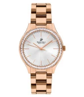 BP.3166C.430 Zirkon Taşlı Sedef Kadran Çelik Kasa&Kordon Kararma Renk Atma Yapmaz Kadın Kol Saati thumbnail 1