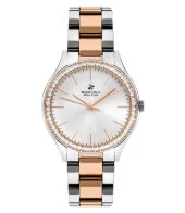 BP.3166C.530 Zirkon Taşlı Sedef Kadran Çelik Kasa&Kordon Kararma Renk Atma Yapmaz Kadın Kol Saati thumbnail 1