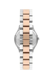 BP.3166C.530 Zirkon Taşlı Sedef Kadran Çelik Kasa&Kordon Kararma Renk Atma Yapmaz Kadın Kol Saati thumbnail 2