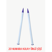 Örgü örme şişi Düz uçlu örgü şişi  kalın şiş 20 mm boy 40cm Kolay örgü örme şişi kalın şiş - 1