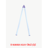 Örgü örme şişi Düz uçlu örgü şişi  kalın şiş 20 mm boy 40cm Kolay örgü örme şişi kalın şiş - 3