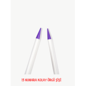 Örgü örme şişi Düz uçlu örgü şişi  kalın şiş 20 mm boy 40cm Kolay örgü örme şişi kalın şiş - 5