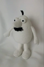 Pembe Panter ve Beyaz Adam Amigurumi Organik Oyuncak - 2