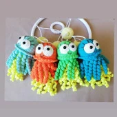 Ahtapot Dönence Amigurumi Organik Oyuncak - 2