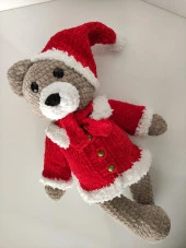 Yılbaşı Sevimli Ayıcığı Amigurumi Organik Oyuncak - 1