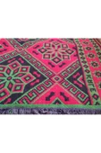 Algelsineve Makine Dokuması Karışık Renk Çiçekli Desenli 3 Mekik Kaliteli Kalın Kilim - 4