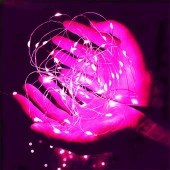 4 METRE PEMBE PİLLİ LED IŞIK CANLI PEMBE IŞIK IP65 SU GEÇİRMEZ SEVGİLİLER GÜNÜNE ÖZEL PEMBE LED IŞIK - 3