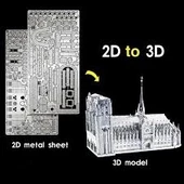 NOTRE DAME PARİS 3D Metal Maket Bulmaca Puzzle modeli kitleri DIY 14+ Yaş 117+ parça - 6