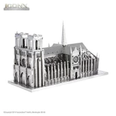 NOTRE DAME PARİS 3D Metal Maket Bulmaca Puzzle modeli kitleri DIY 14+ Yaş 117+ parça - 5